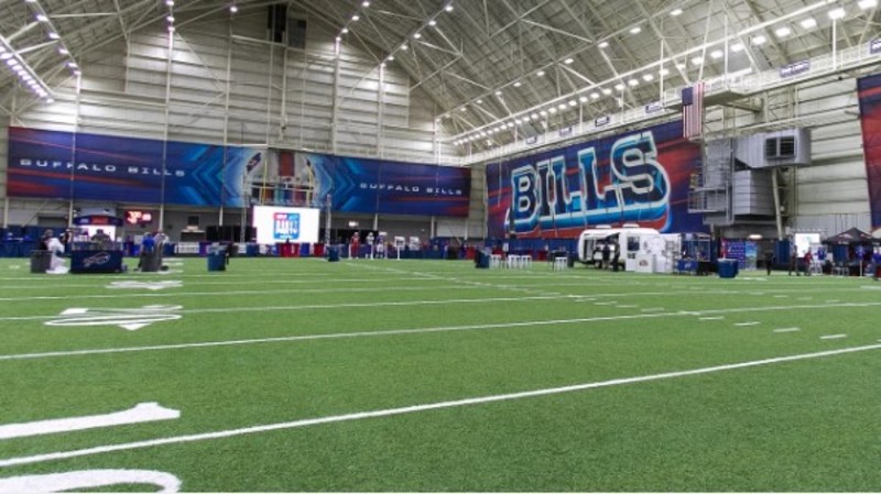 Practice in Bills Stadium