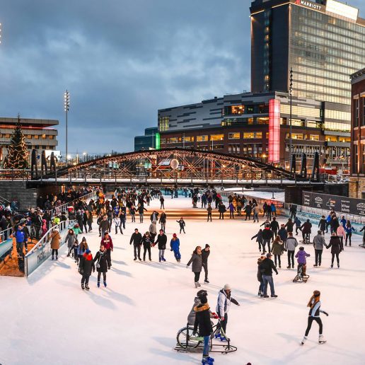 Ice rink at the canalside